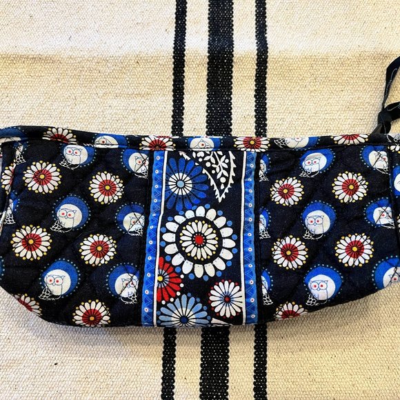 Vera Bradley Zip Top Cosmetic/Make Up Bag Retired Night Owl Print - Picture 1 of 9